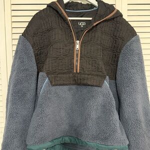 UGG Black and Blue Sherpa Jacket